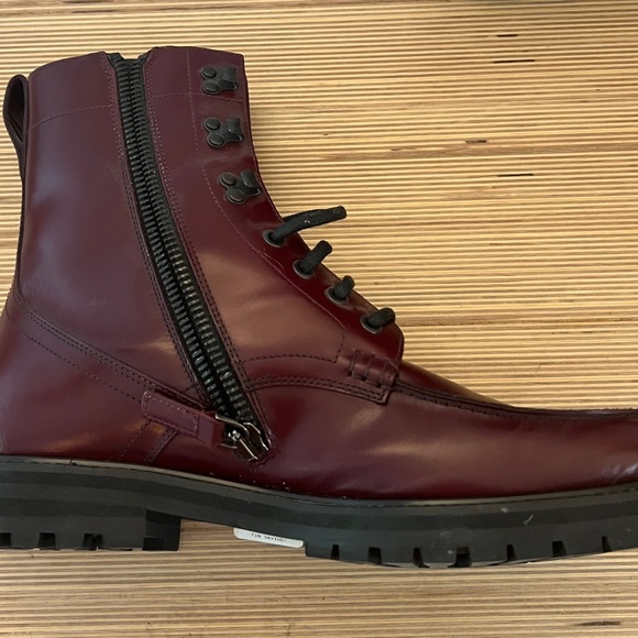 Aquatalia Side zip/lace up split toe waterproof boots